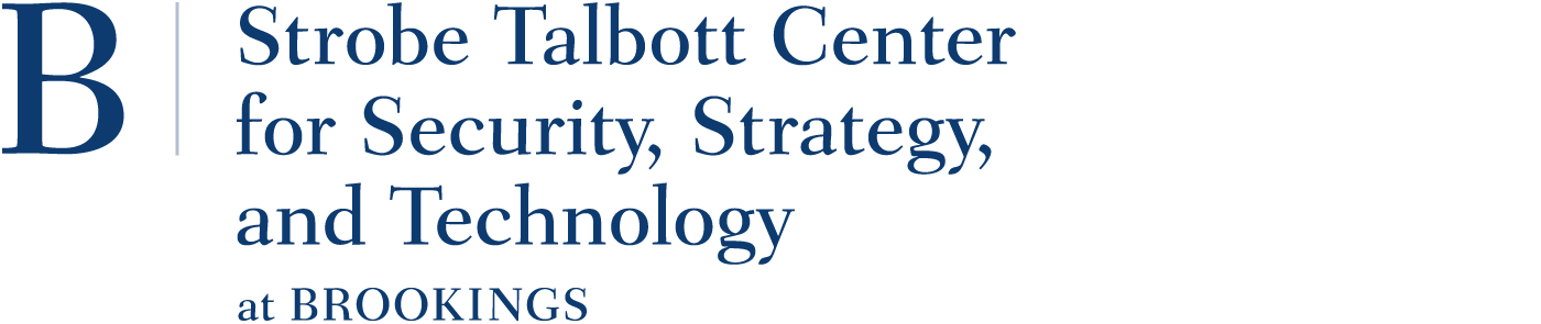 Strobe Talbott Center for Security, Strategy, and Technology at Brookings word mark